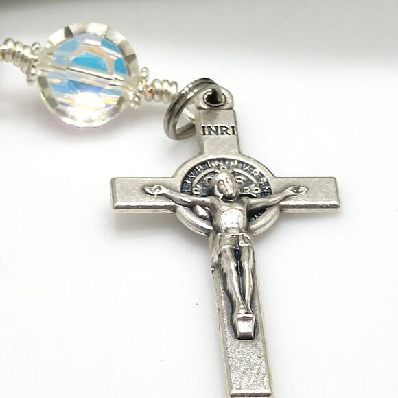 One Decade Rosary, Police Rosary, Handmade Saint Michael Pocket Rosary - Picture 3 of 10